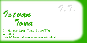 istvan toma business card